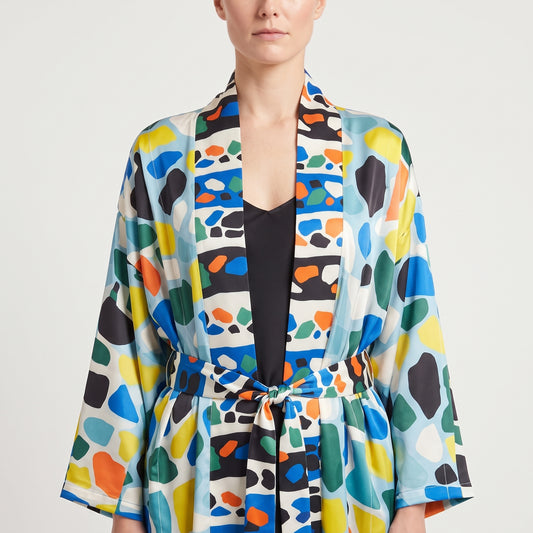 RIANNA NINA Vibrant Abstract Print Kimono - view 2
