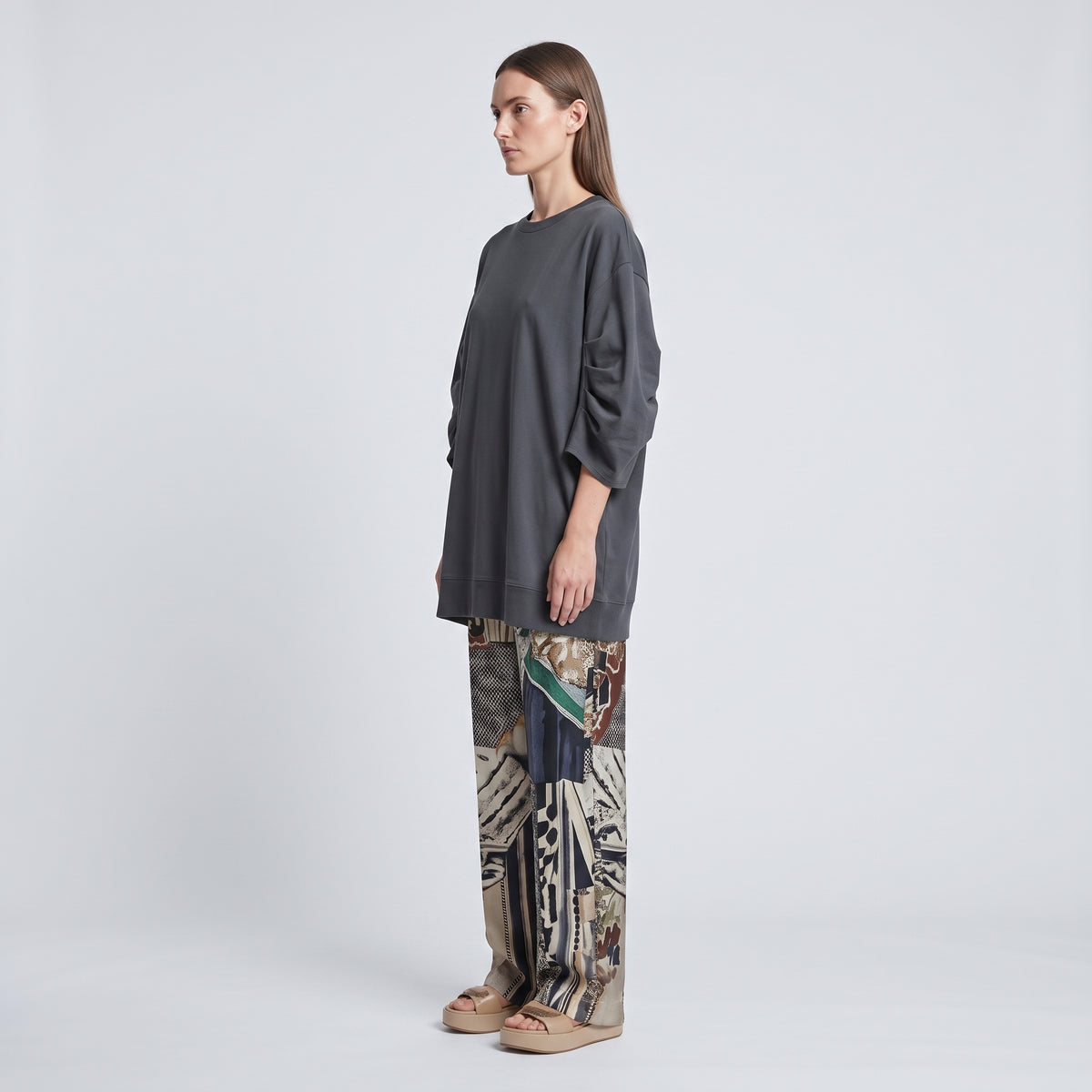 Ruched Half Sleeve T-Shirt