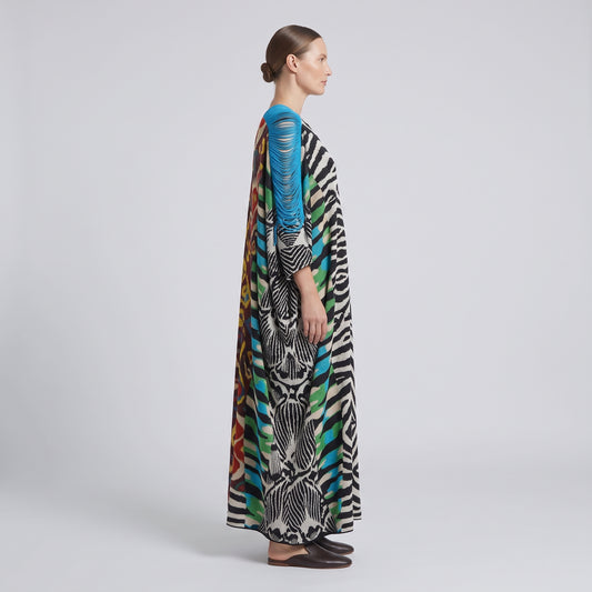 AFRODITI HERA Multicolor Zebra Print Kaftan Dress - view 2
