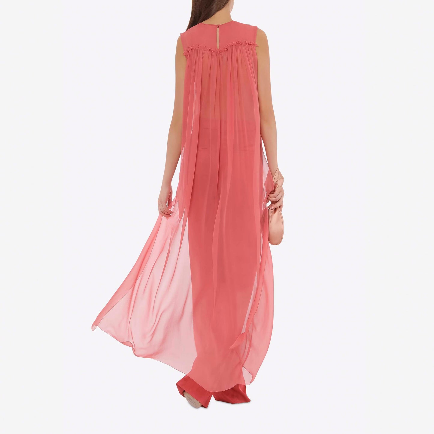 Organic Chiffon Blouse with Ruffles