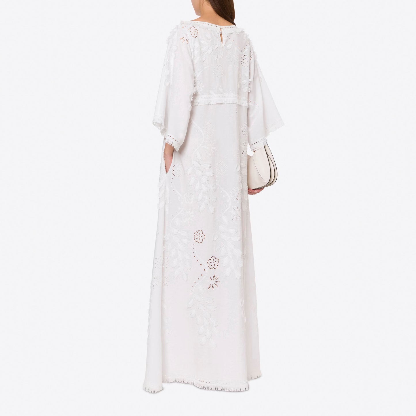 Long dress with flowers and leaves