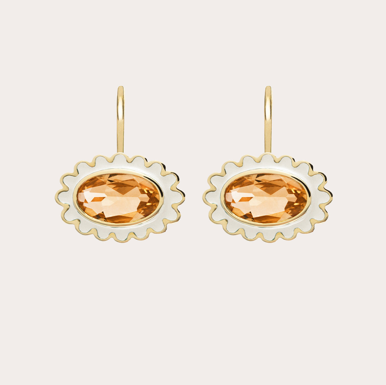 Margareta Ameethyst Yellow Earrings