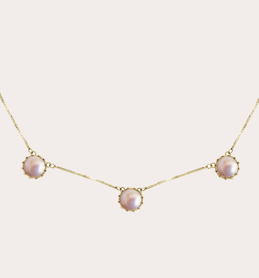 TRIO FLOR PERLA NECKLACE