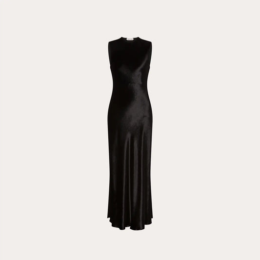 Shiny Velvet Sleeveless Dress