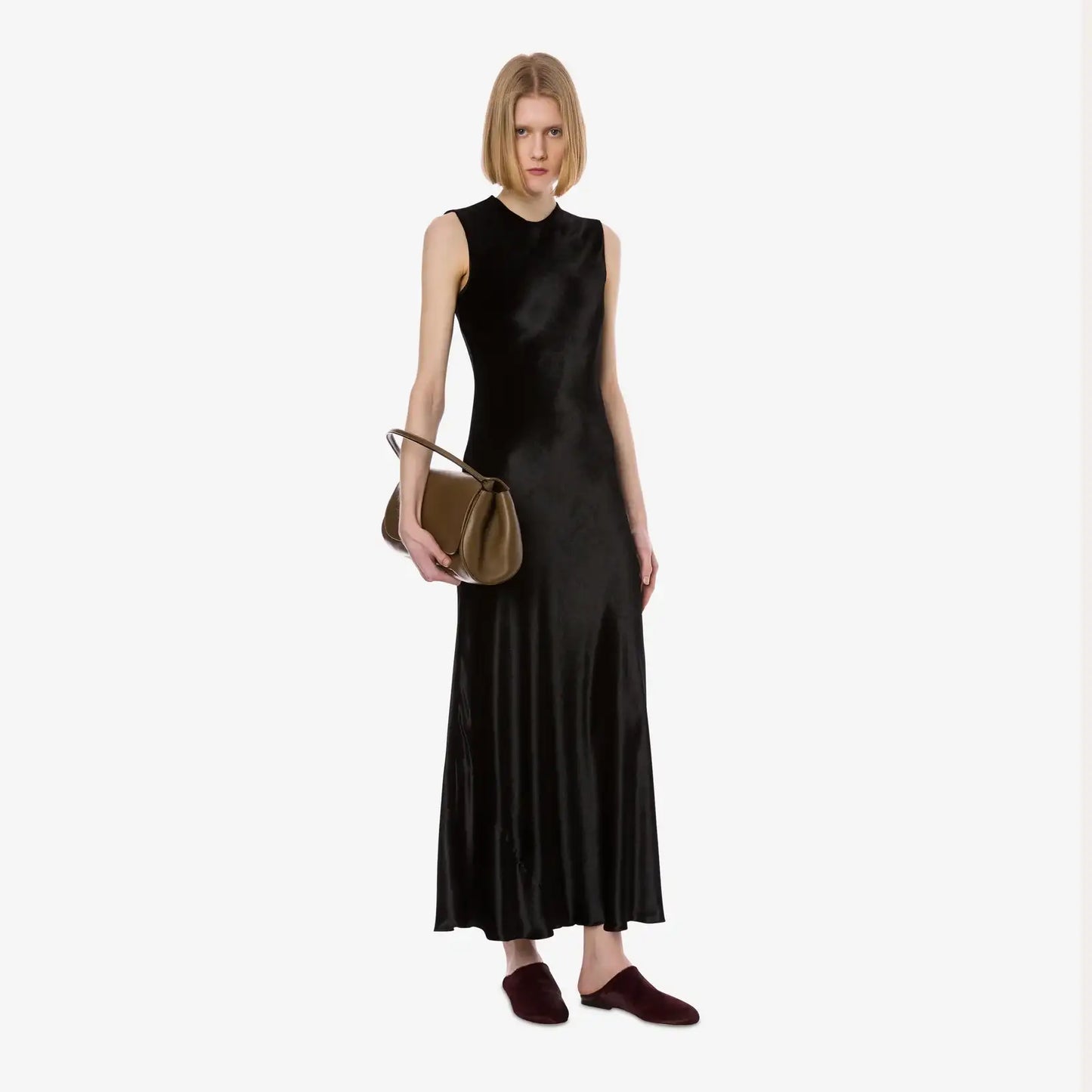 Shiny Velvet Sleeveless Dress