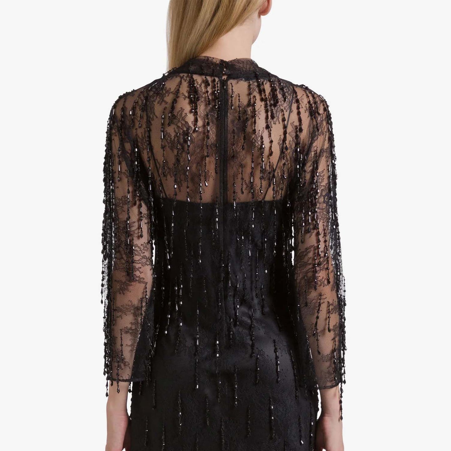 Black Lace & Beaded Dress