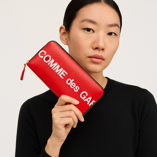 CDG Huge Logo Wallet - Red