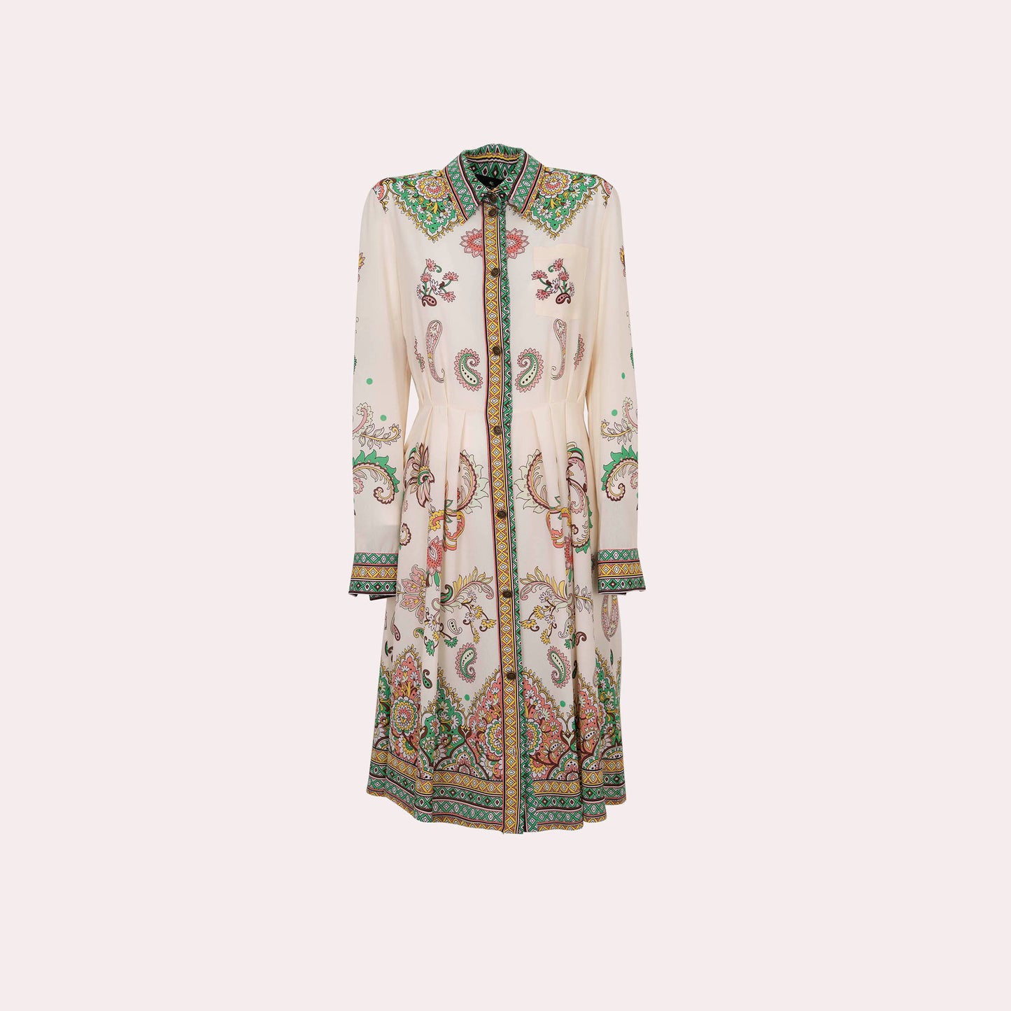 Floral-Pattern Shirt Dress