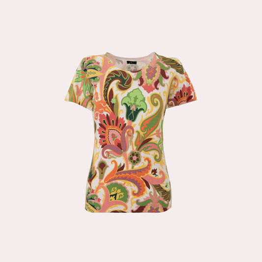 Etro Multicolor Paisley-Print Cotton Top