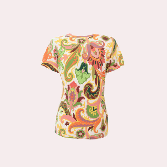Etro Multicolor Paisley-Print Cotton Top