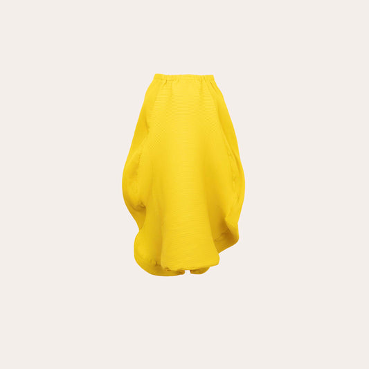 MUSTARD LIME WAVY RIPPLE SKIRT and TOP SET
