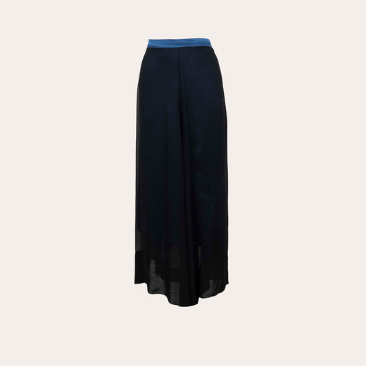 Paneled Cropped Wide Leg Pants