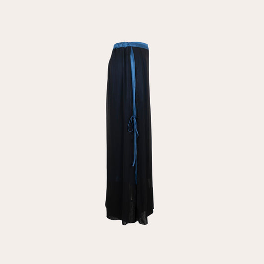 Paneled Cropped Wide Leg Pants