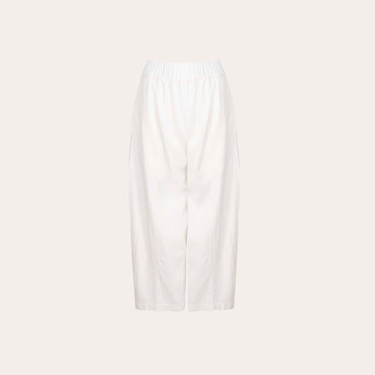 WHITE FLOWER PATTERN HAND-PAINTED GABARDINE COAT AND PANTS (set)