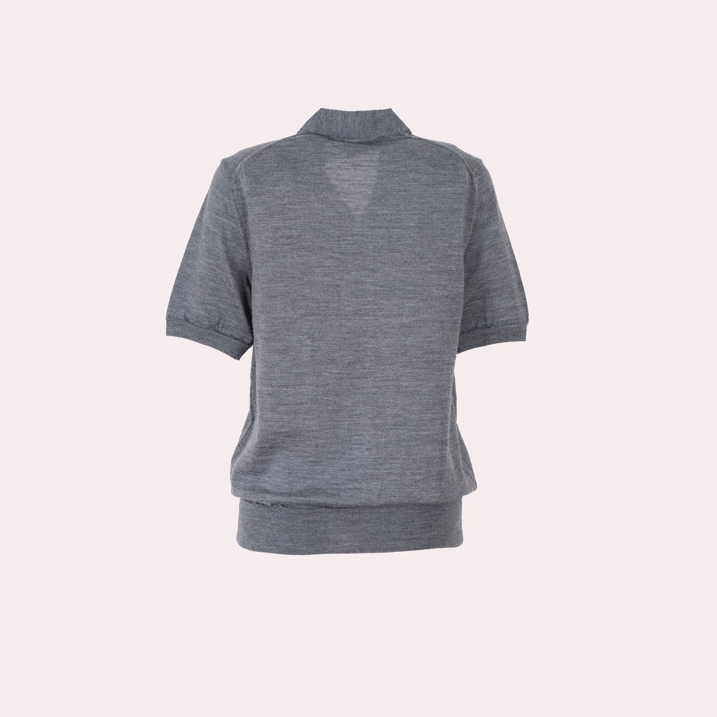 Heart-patch wool cardigan v neck
