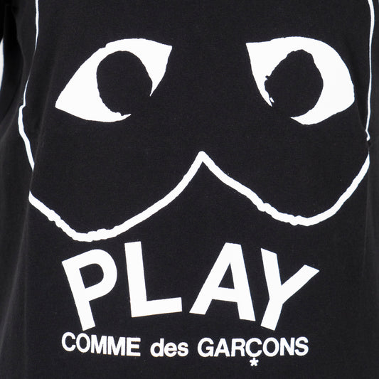 Black cotton logo print T-shirt