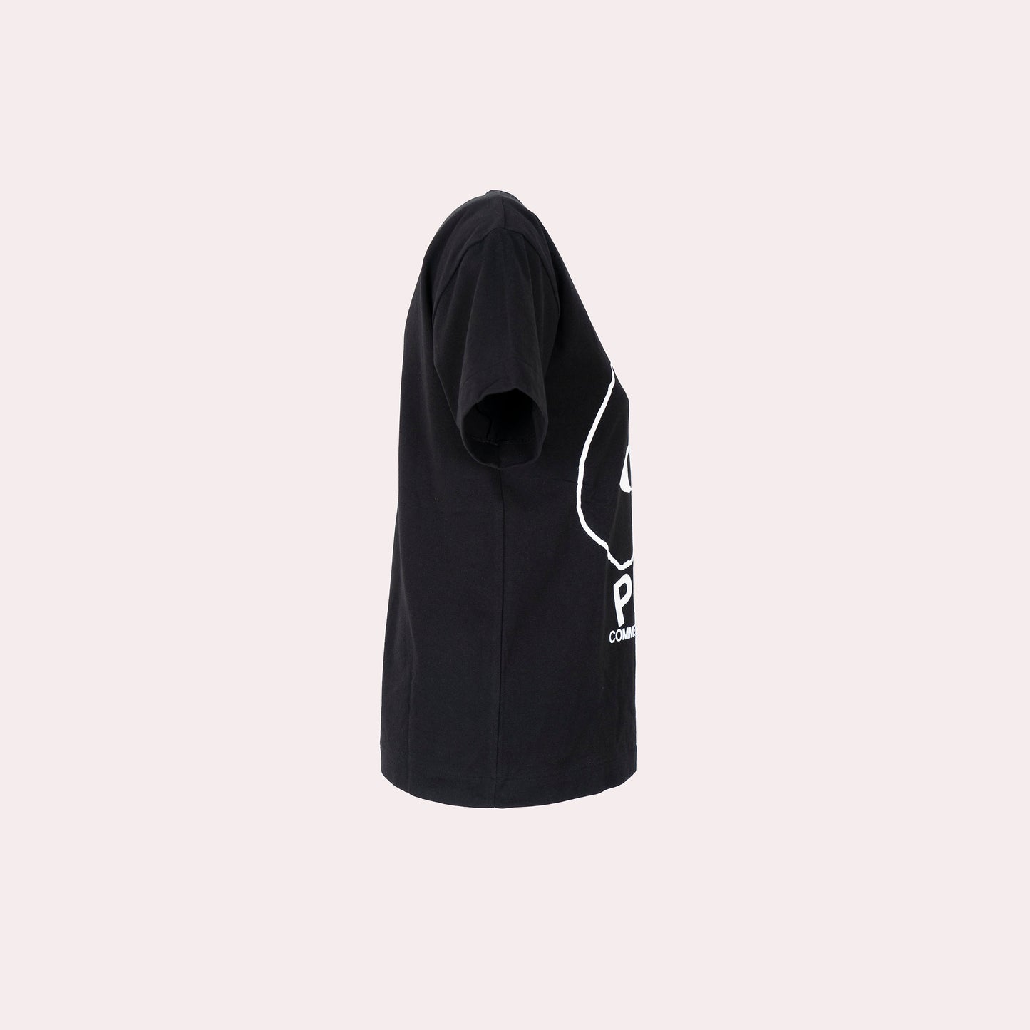 Black cotton logo print T-shirt