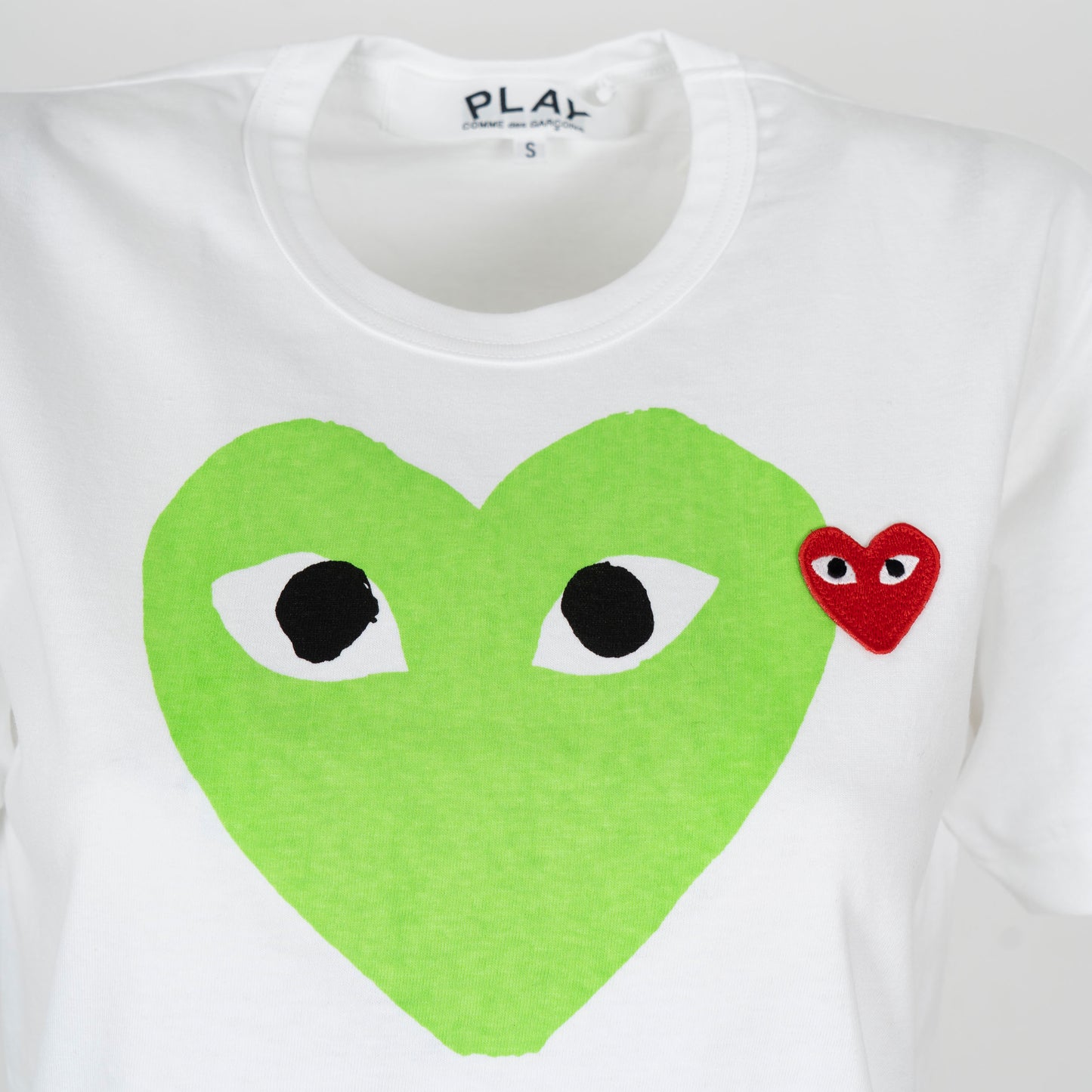 Heart motif cotton T-shirt