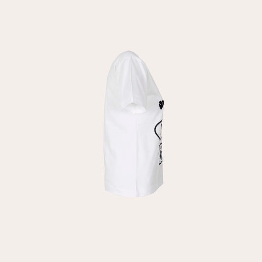 PLAY Mixed Heart & Logo Graphic T-Shirt – White