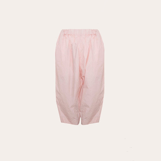 Refined cotton-silk blend pants