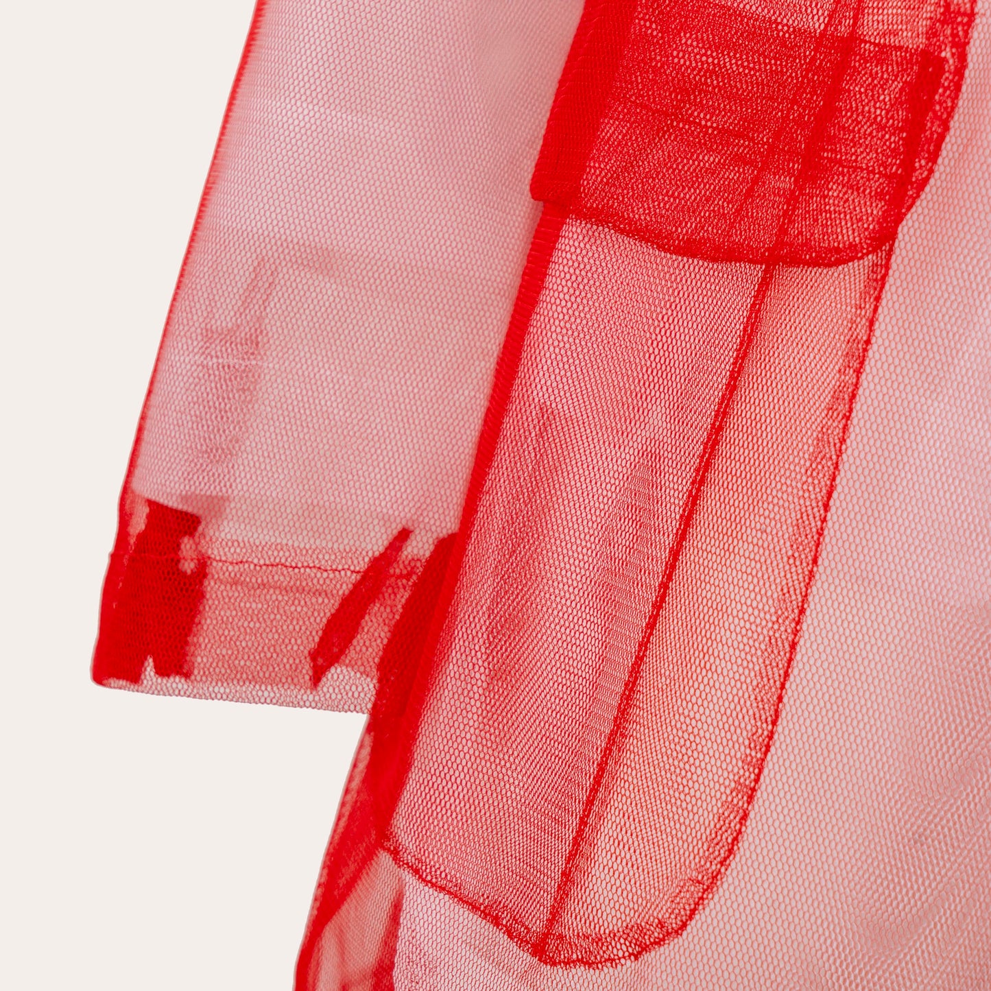 Sheer Red Organza Coat
