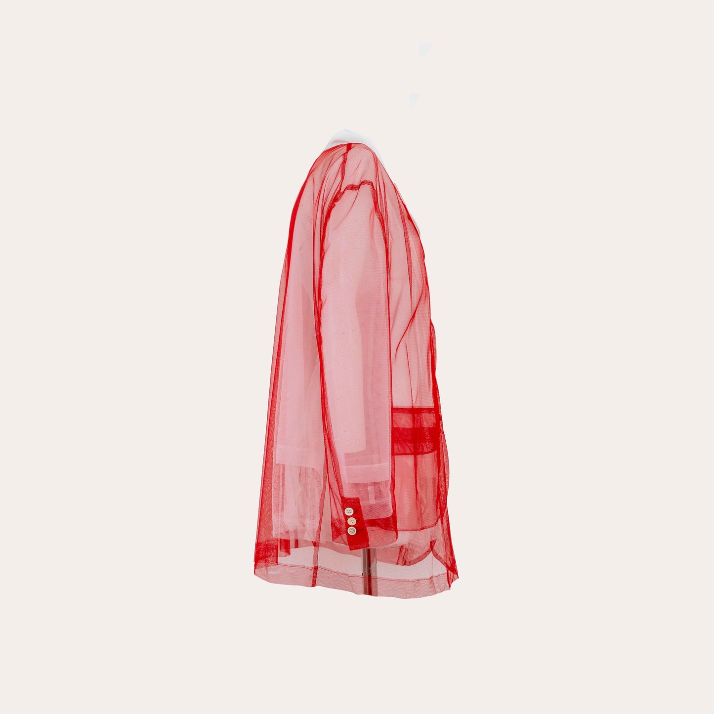 Sheer Red Organza Coat