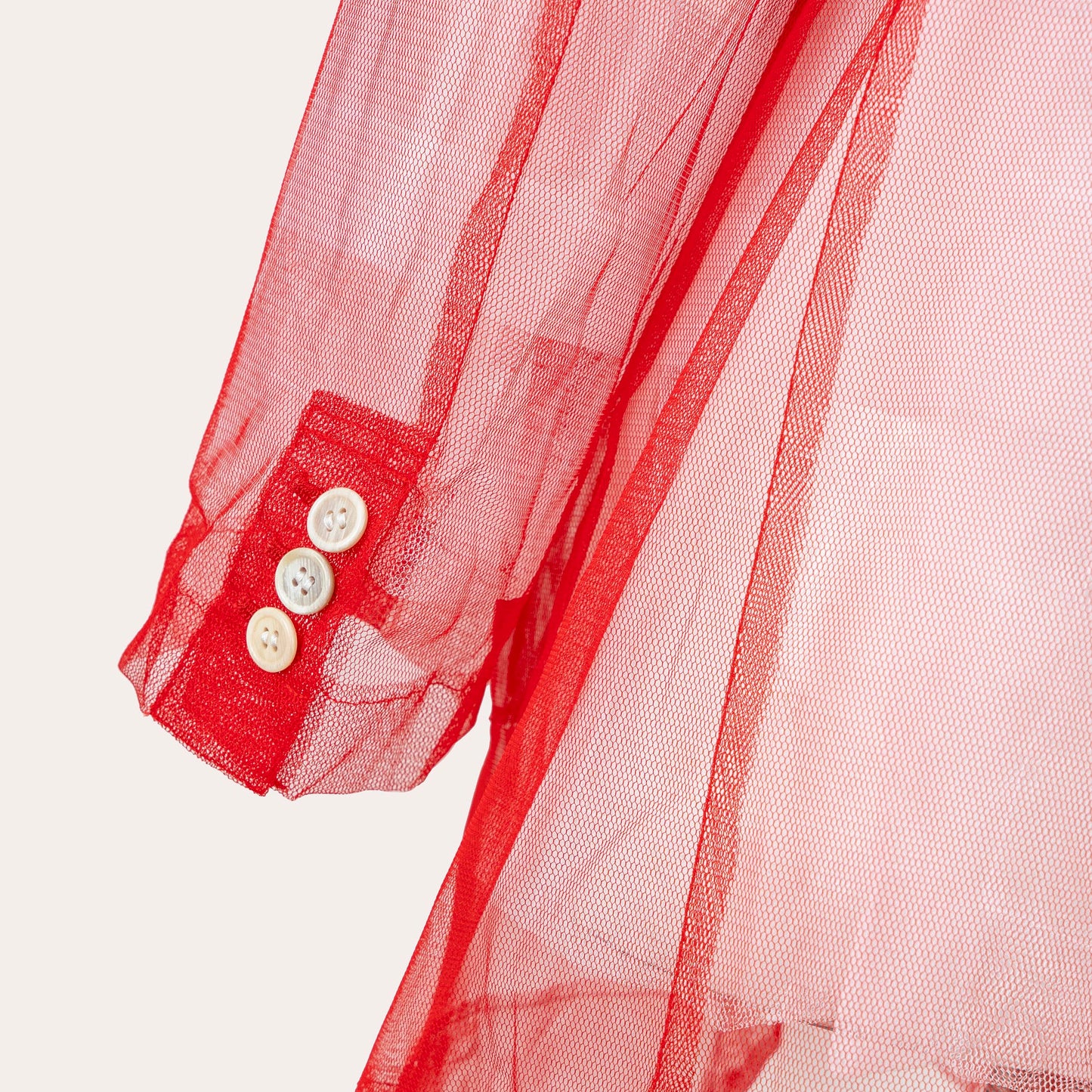 Sheer Red Organza Coat