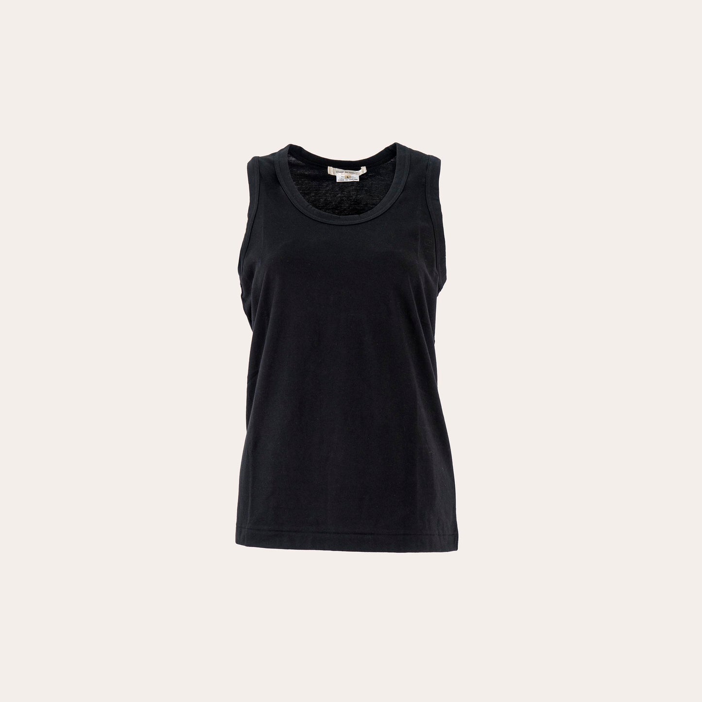 Classic Black Cotton Sleeveless Topton