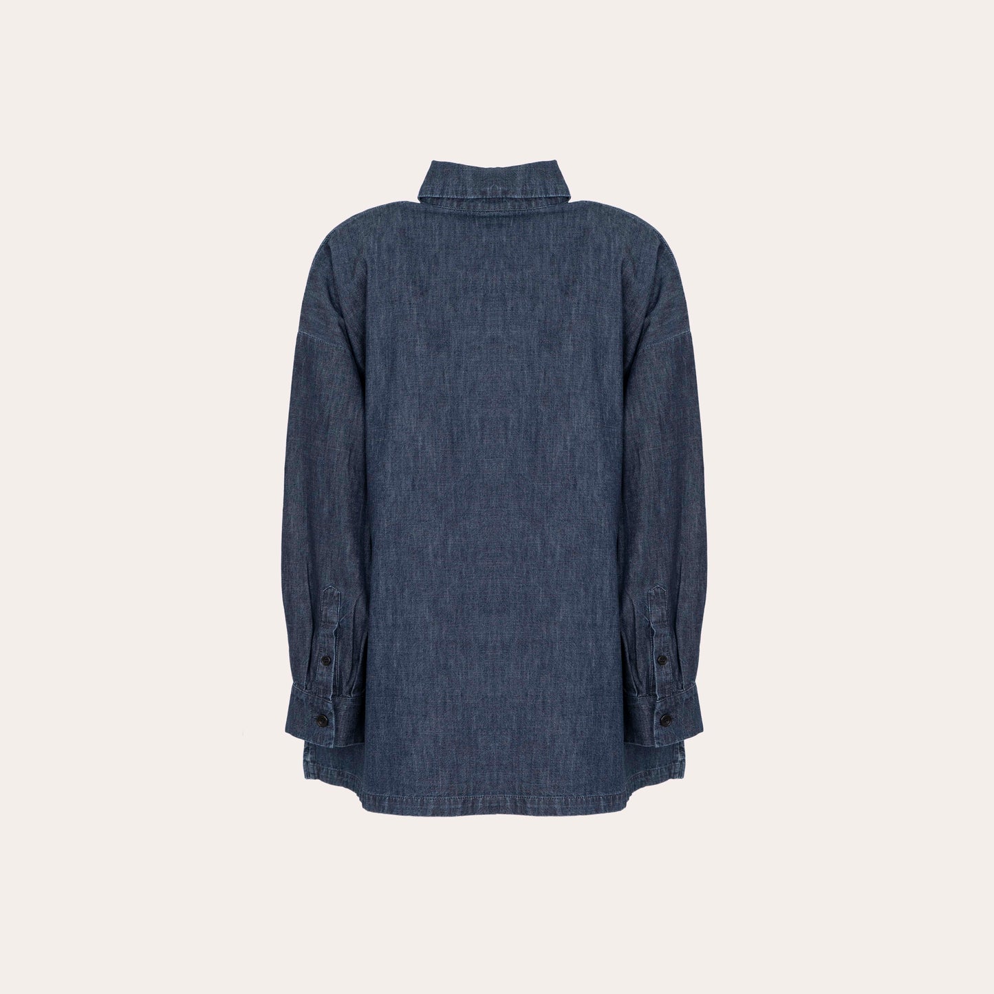 Wide shirt jacket with collar