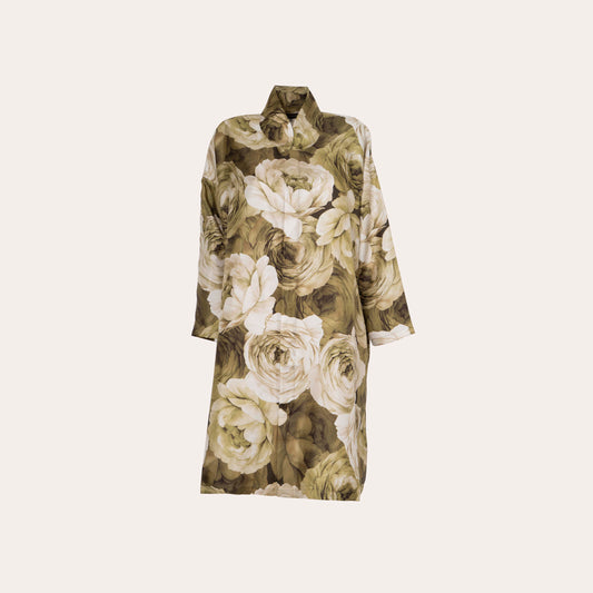 Wide line chinese Collar with long Slits Shirt