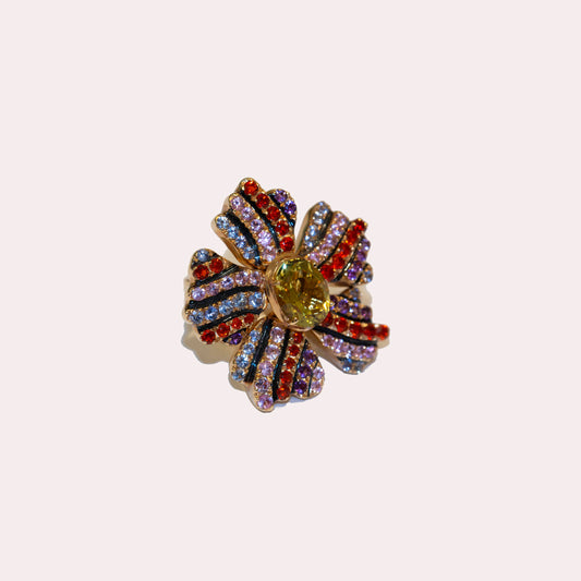 Carlo Barberis Floral Cocktail Ring