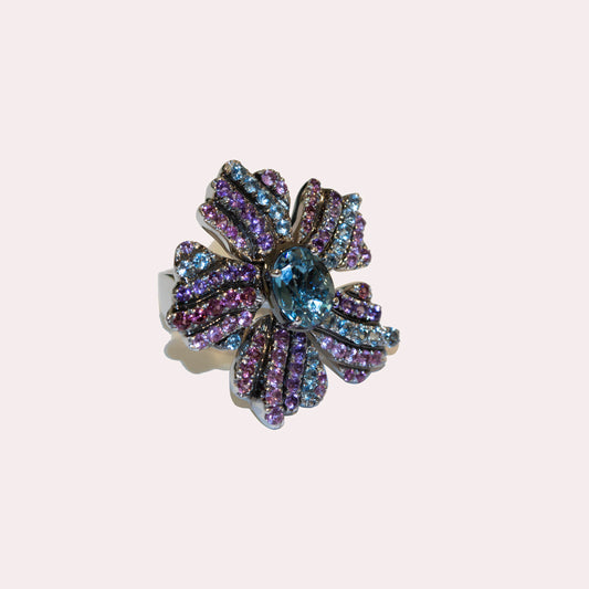 Carlo Barberis Floral Cocktail Ring