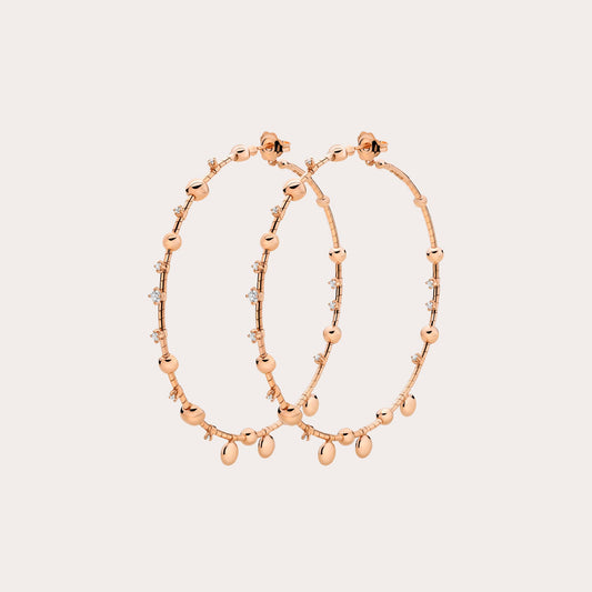 Mattia Cielo Gocce Gold Hoop Earrings