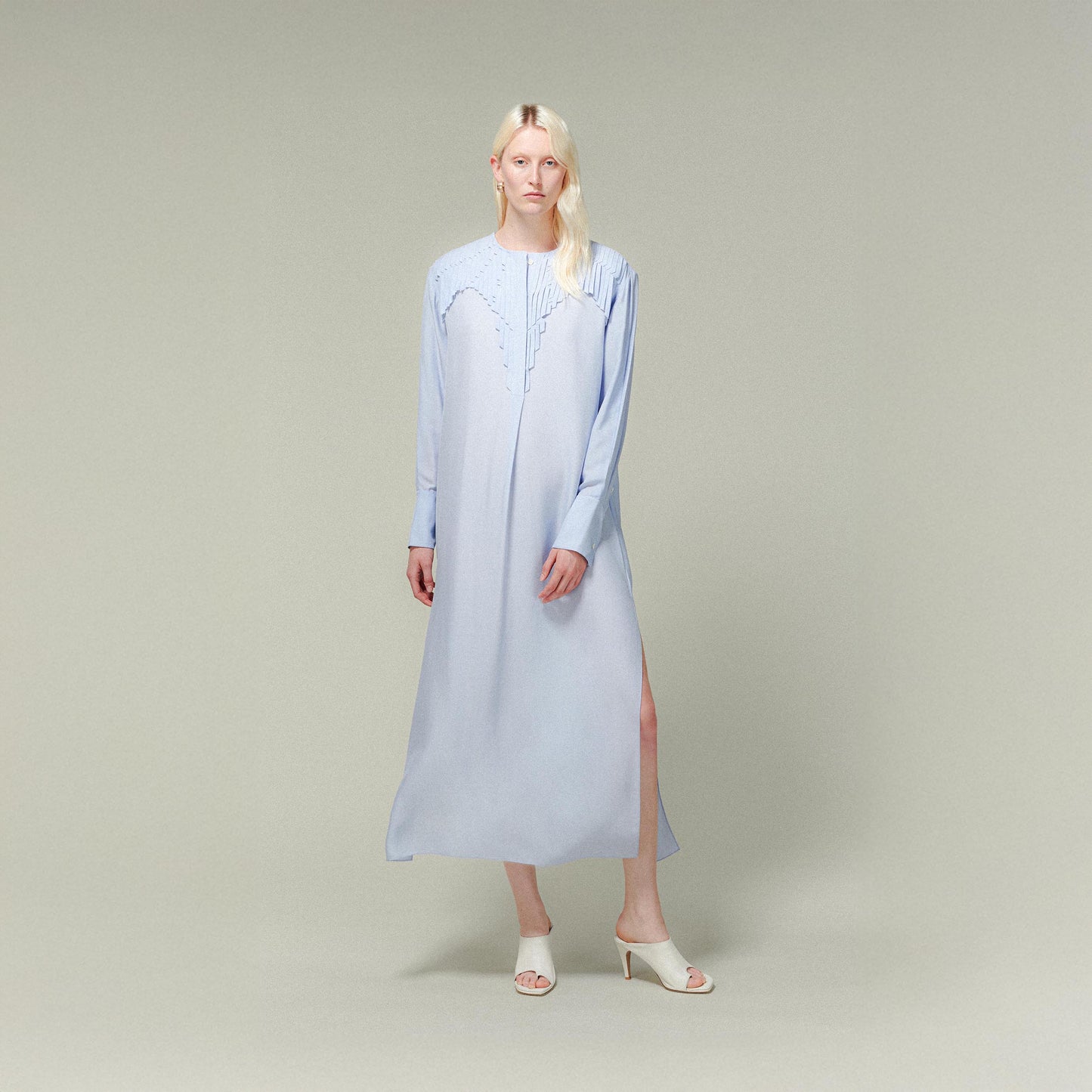 Silk Pleated Dress