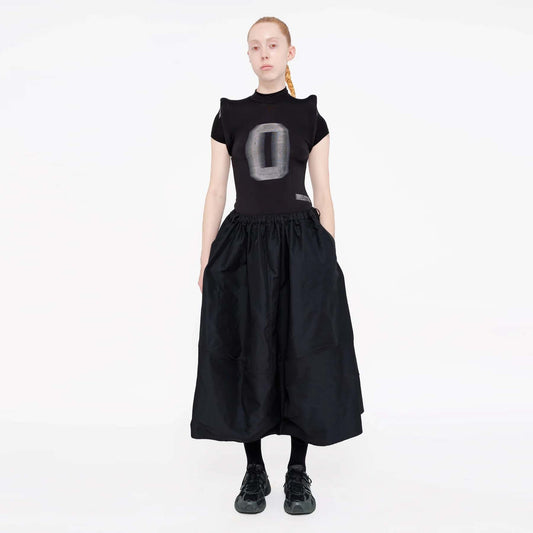 BLACK MAXI VOLUME SKIRT