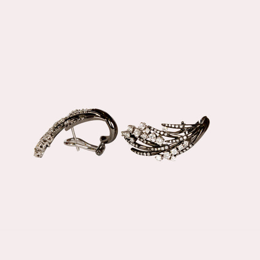 Damiani Diamond Leaf Earrings