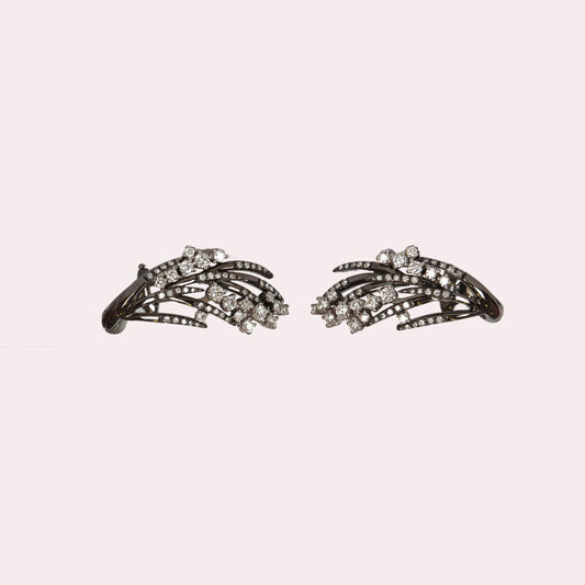 Damiani Diamond Leaf Earrings