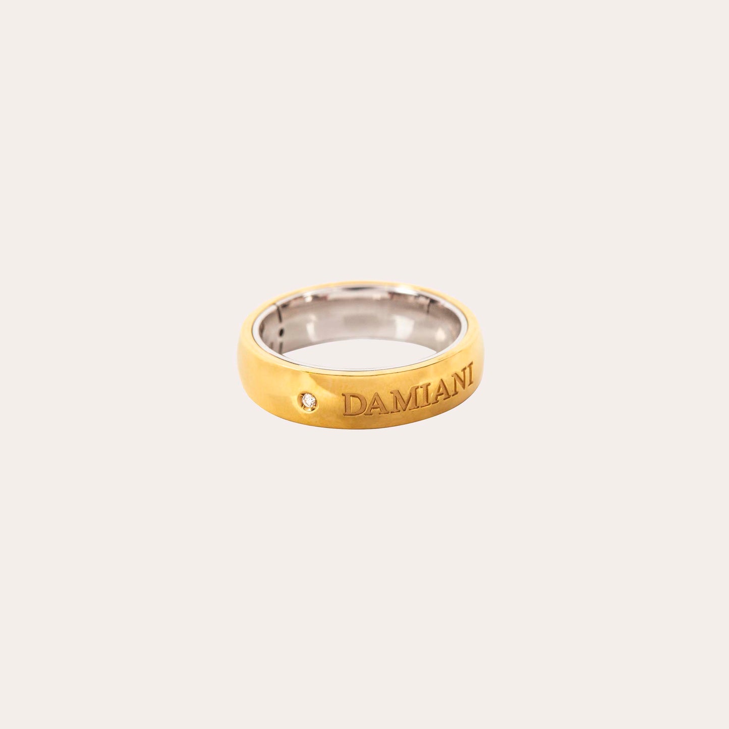 Damiani Orbital Collection Ring White, Yellow Gold and Diamonds