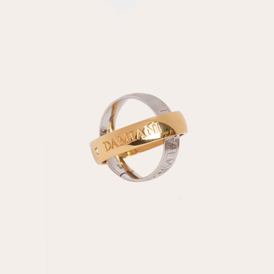 Damiani Orbital Collection Ring White, Yellow Gold and Diamonds