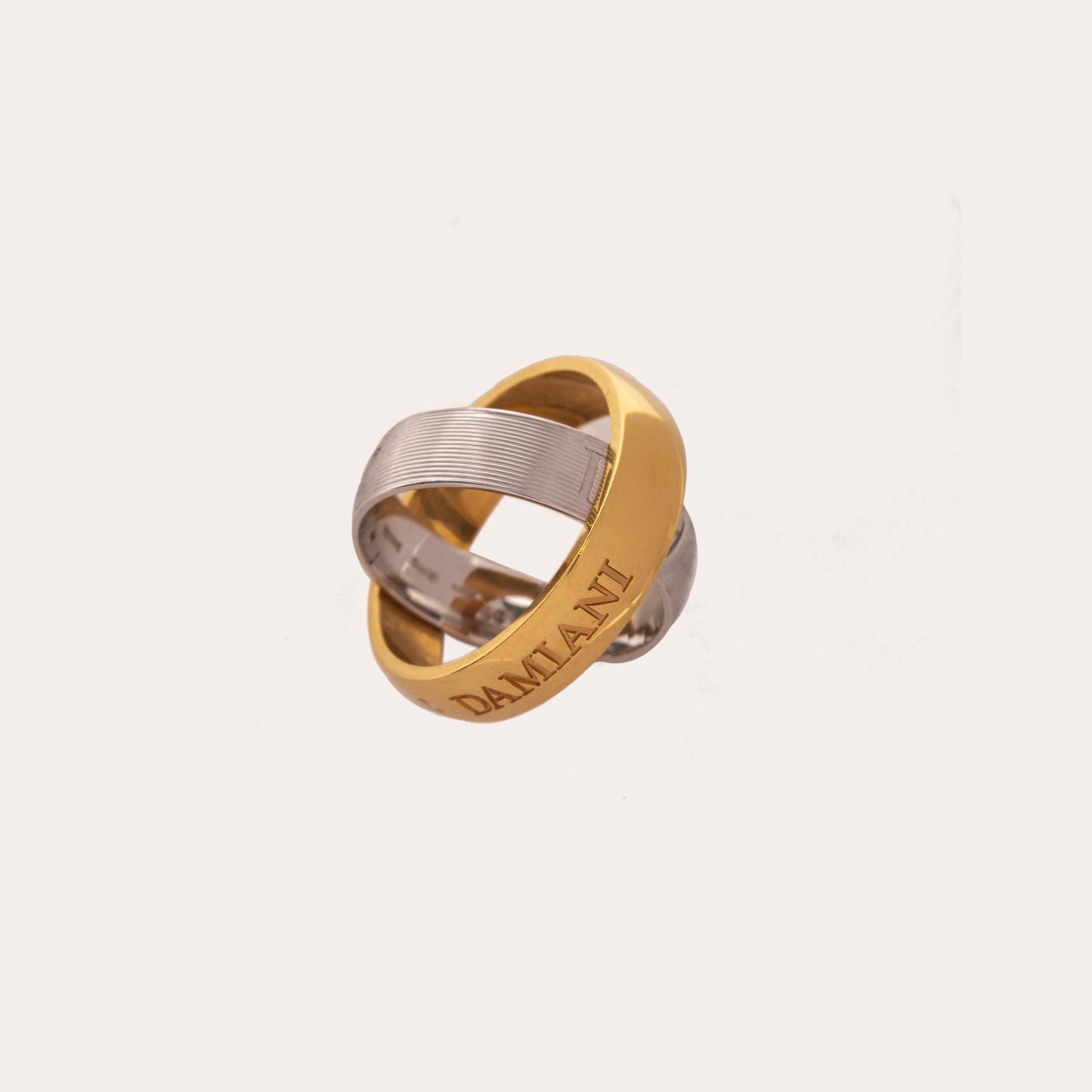 Damiani Orbital Collection Ring White, Yellow Gold and Diamonds