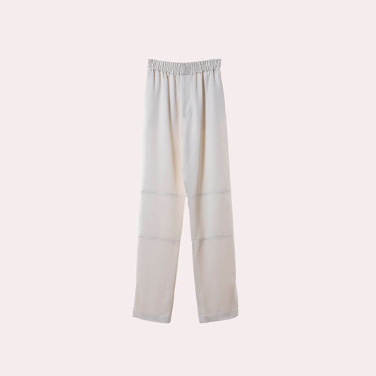 Ivory Silk Relaxed Trousers