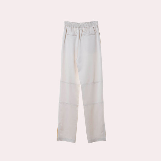 Ivory Silk Relaxed Trousers