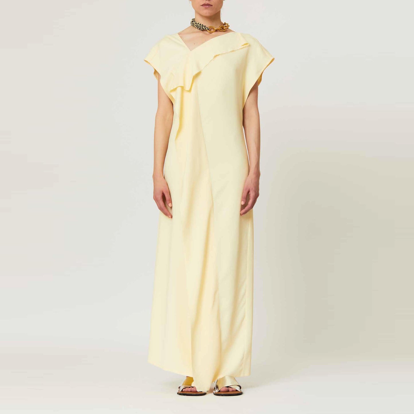 EGGNOG PANEL LONG DRESS