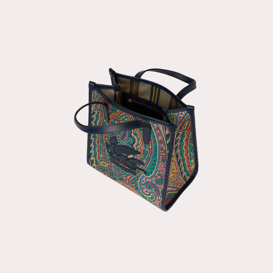 SMALL LOVE TROTTER BAG WITH MULTICOLOURED JACQUARD MOTIF
