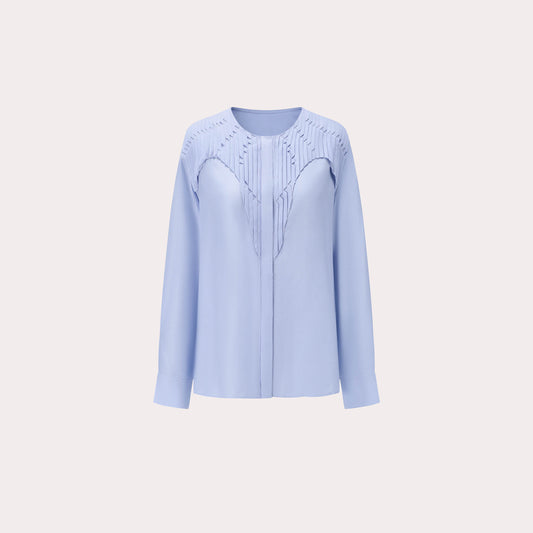 Silk Pleated Shirt