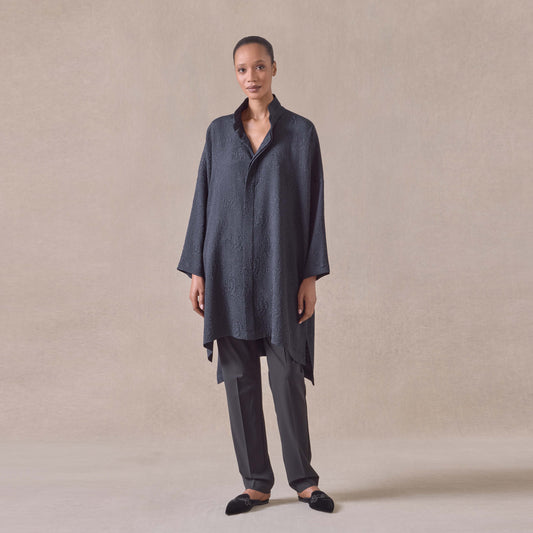 Silk wide Collar Shirt