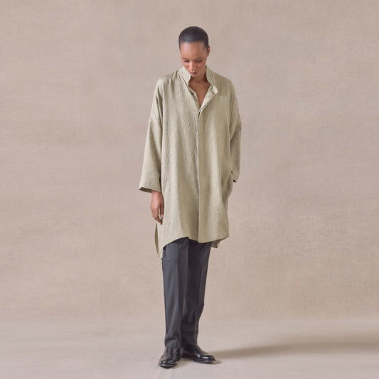 Silk wide Collar Shirt