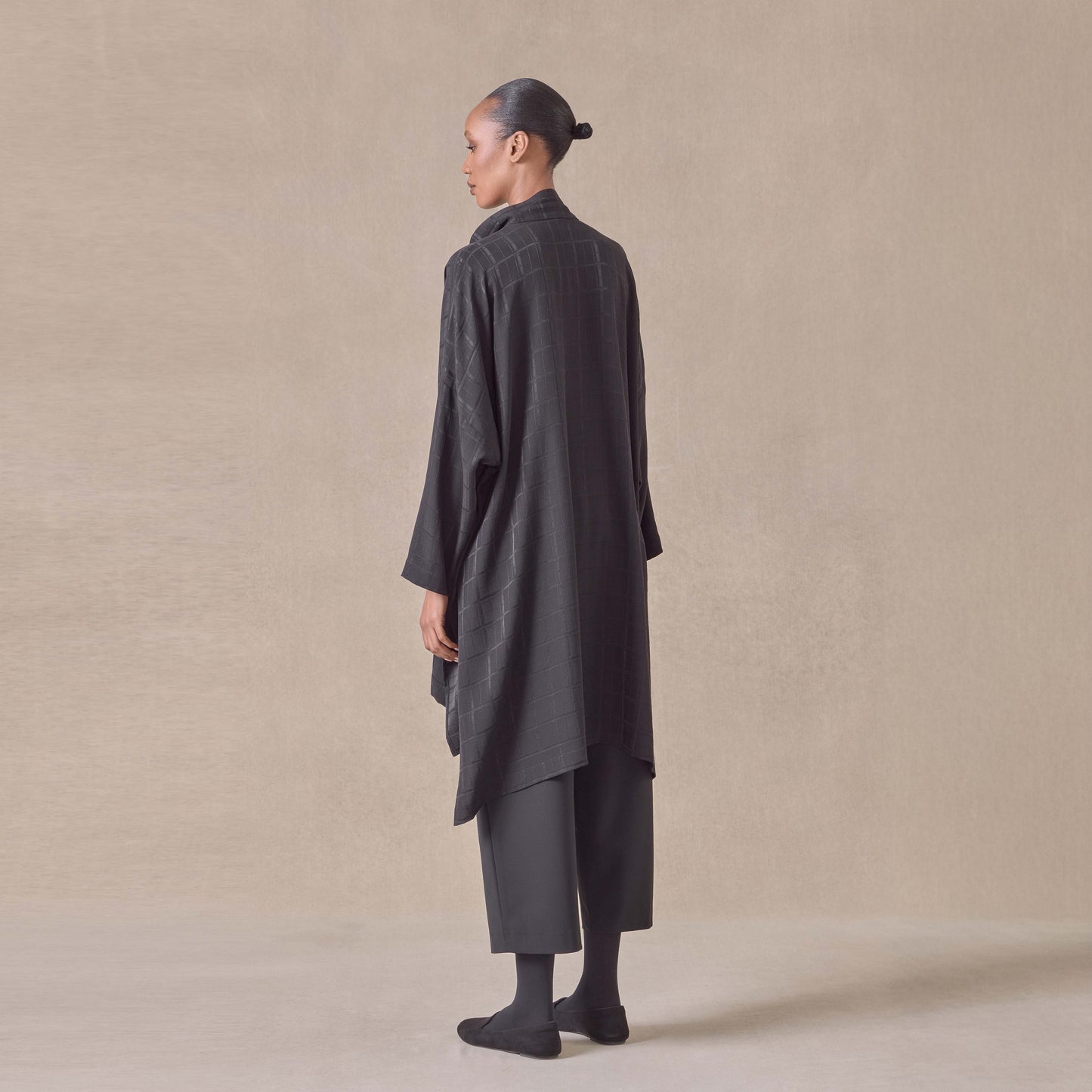 Silk Wide double stand Collar Shirt