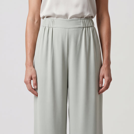 Mint Green Wide-Leg Trousers