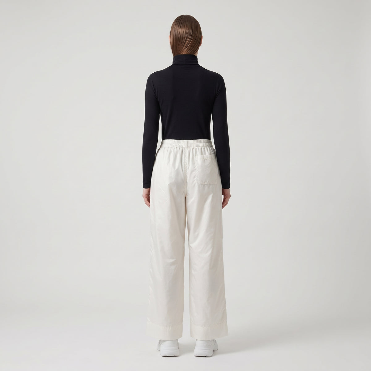 Minimalist Wide-Leg White Trousers